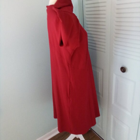 J.JILL PONTE L SHEATH ROUND NECK 3/4 FLUTTER SLEEVES VISCOSE MIDI BUTTON KEYHOLE - Picture 2 of 7